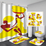 2020 Unique Style African Exotic Women Waterproof Shower Curtains Set, Wholesale Mildewproof Shower Curtain Set/