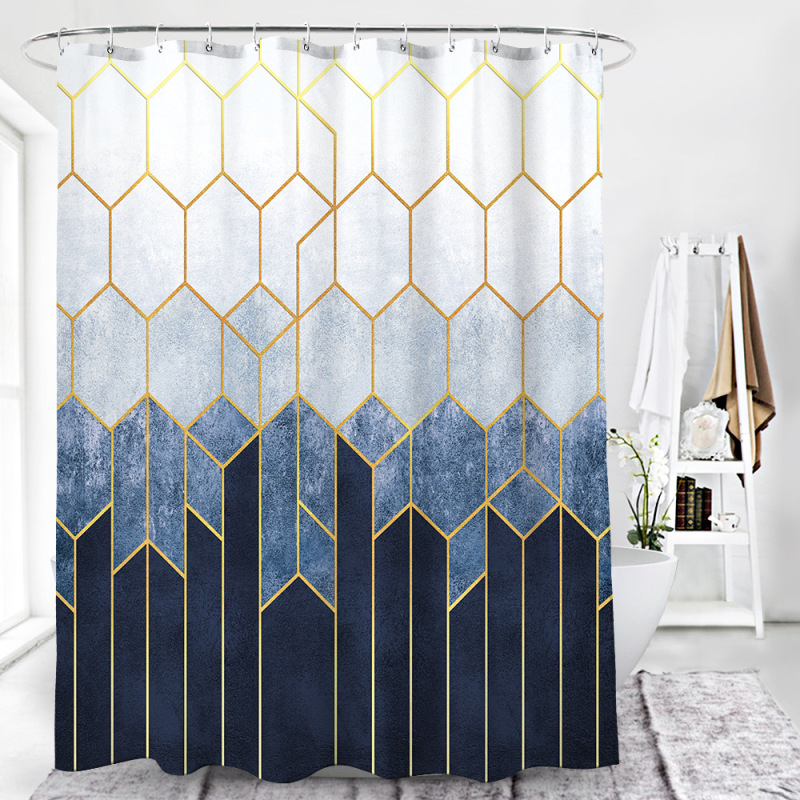 Drop shipping can custom Factory direct sale shower curtain ,polyester bathroom curtain for sale