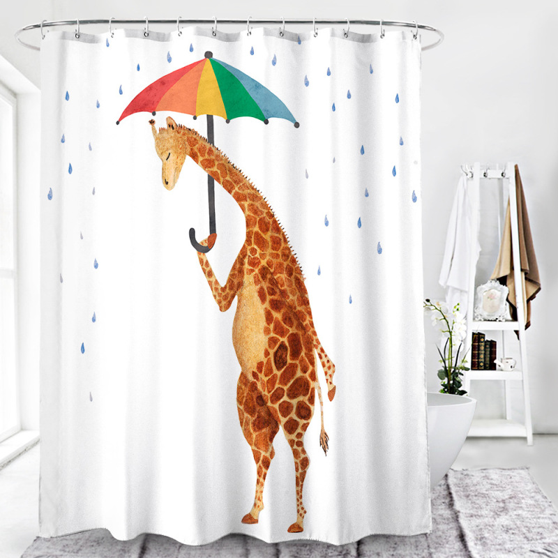 Drop shipping can custom Factory direct sale shower curtain ,polyester bathroom curtain for sale