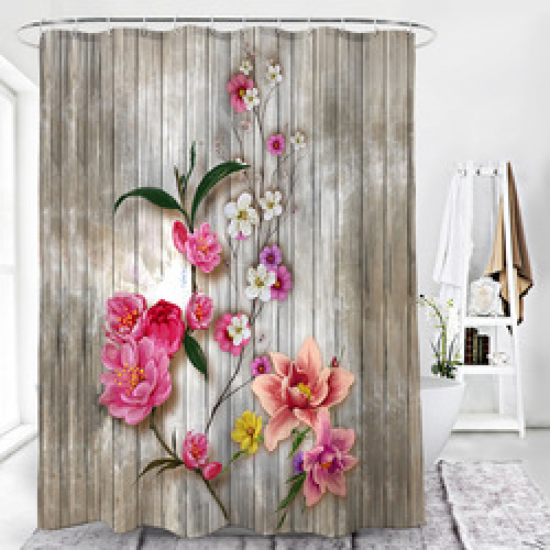 Drop shipping can custom Factory direct sale shower curtain ,polyester bathroom curtain for sale