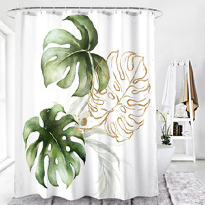 Drop shipping can custom Factory direct sale shower curtain ,polyester bathroom curtain for sale