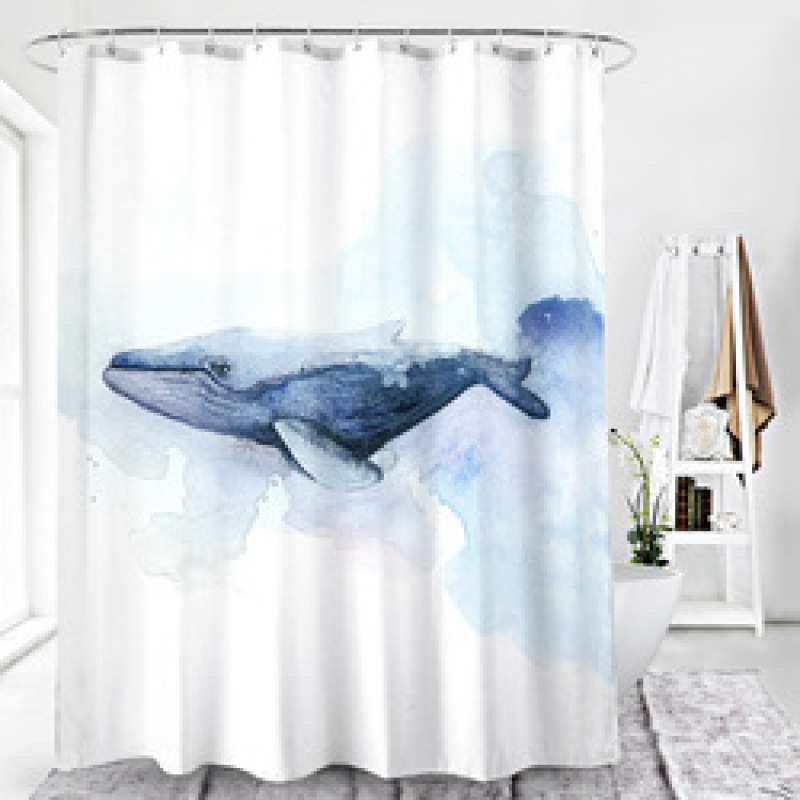 Drop shipping can custom Factory direct sale shower curtain ,polyester bathroom curtain for sale