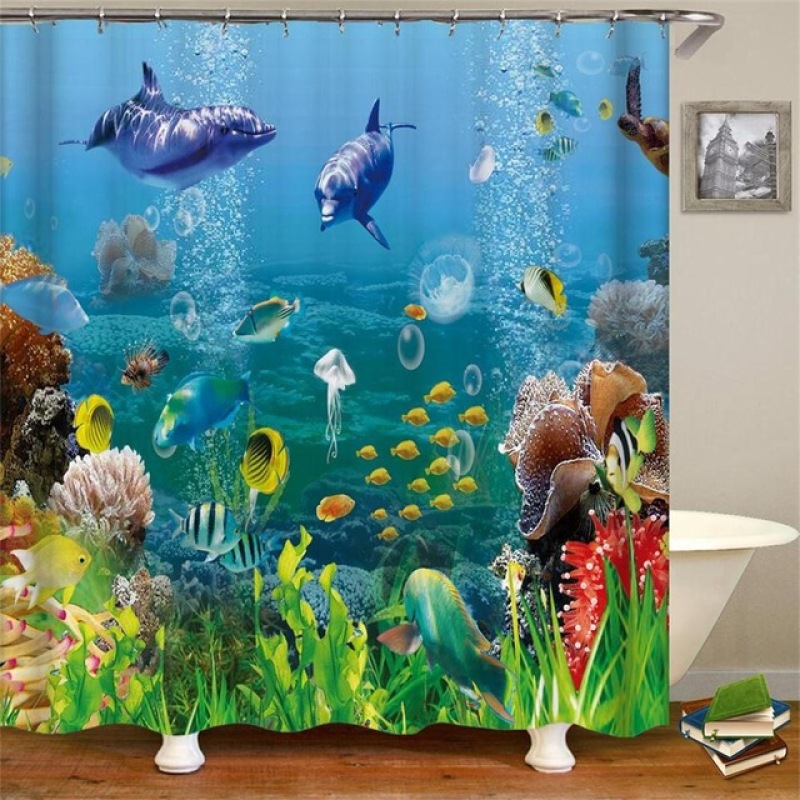 Cheap Digital Print Bathroom Curtain Set Shower, New Boy Shower Curtain Hotel/