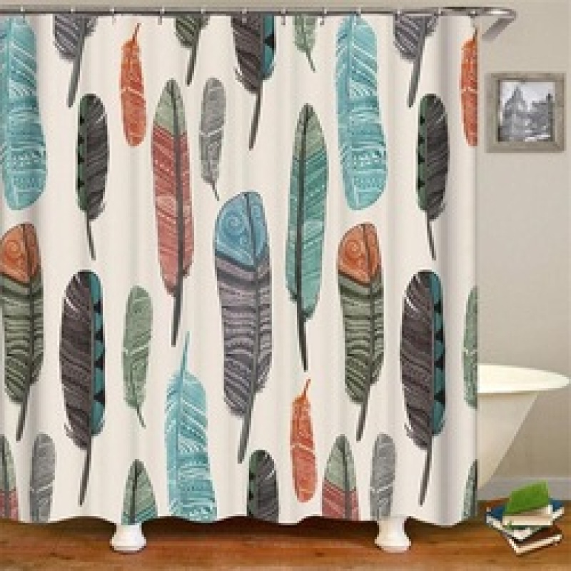 Cheap Digital Print Bathroom Curtain Set Shower, New Boy Shower Curtain Hotel/
