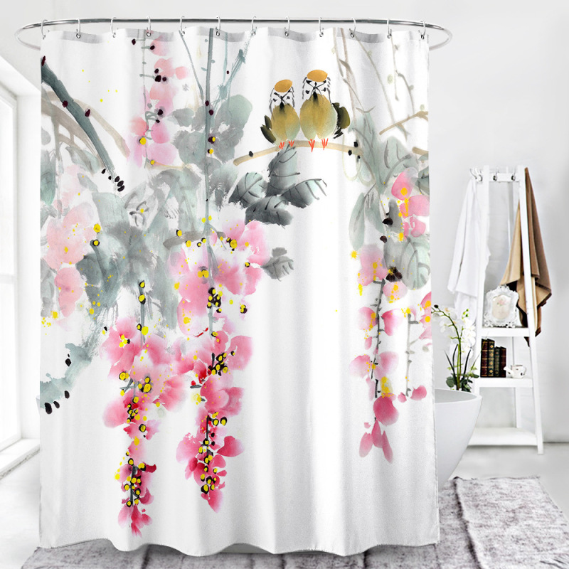 digital printed textile shower curtain, Better Design Digital Print Texteil Shower Curtains For Bathroom