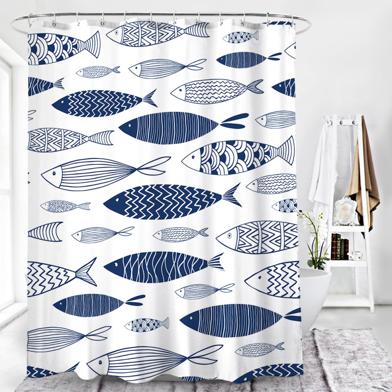 digital printed textile shower curtain, Better Design Digital Print Texteil Shower Curtains For Bathroom