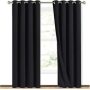 Custom Bedroom Excellent Light-blocking 100%Blackout Grommet Curtain, Polyester Drop Thermal Insulated Solid Window Curtain