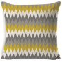 Farmhouse Burlap Square Cushion Covers for Sofa, Bench, Bed, Auto Seat, Yellow/grey Modern Simple Geometric Style Cotton Linen