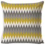 Farmhouse Burlap Square Cushion Covers for Sofa, Bench, Bed, Auto Seat, Yellow/grey Modern Simple Geometric Style Cotton Linen