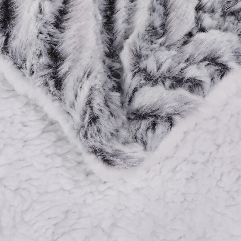 Double Layer 100% Polyester Lambswool Fleece Blanket, Wholesale Custom Plush Flannel Sherpa Fleece Blanket For Winter/