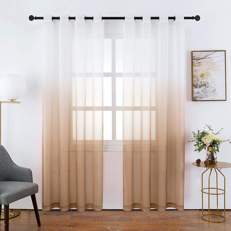 Best selling for foreign trade companies sheer Curtains , The gradient color Curtain#