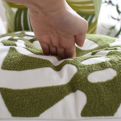 Wholesale Cheap 45*45cm 3D Leaf Cushion Cover, Embroidery Cotton Cartoon Cushion Cover /
