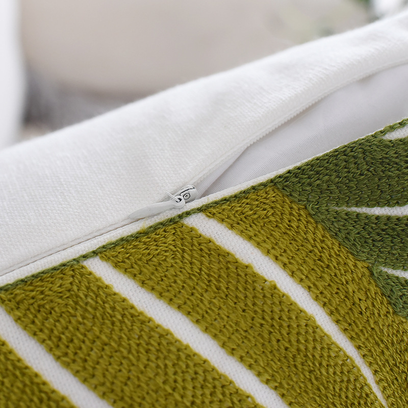 Wholesale Cheap 45*45cm 3D Leaf Cushion Cover, Embroidery Cotton Cartoon Cushion Cover /