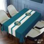 Hotel Quality luxury leather  household waterproof and free washing PVC tablecloth for hotel