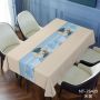 Hotel Quality luxury leather  household waterproof and free washing PVC tablecloth for hotel