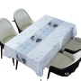 Hotel Quality luxury leather  household waterproof and free washing PVC tablecloth for hotel