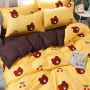 Amazon Hot Sale Printed 4 Piece Bed Sheet Set, Bed Sheet Cotton Set Bedding Set/