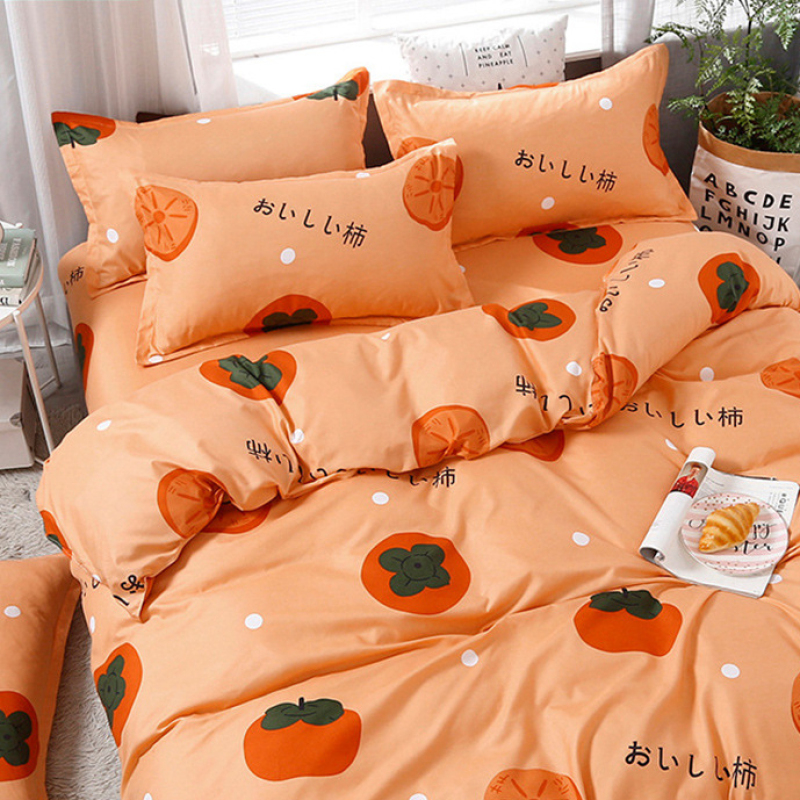 Amazon Hot Sale Printed 4 Piece Bed Sheet Set, Bed Sheet Cotton Set Bedding Set/