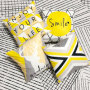Modern Yellow Gray Geometric Striped Pattern Cushion Cover,  Thicken Short Velvet Cushion Cover/