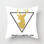 Modern Yellow Gray Geometric Striped Pattern Cushion Cover,  Thicken Short Velvet Cushion Cover/