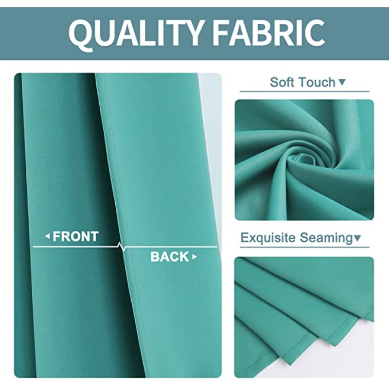 High Quality New product Green Living Room Blackout Curtain, Made In China Polyester Fabric Blackout Curtain/