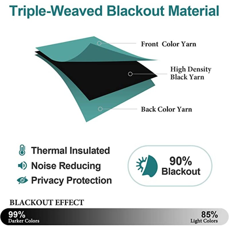 High Quality New product Green Living Room Blackout Curtain, Made In China Polyester Fabric Blackout Curtain/