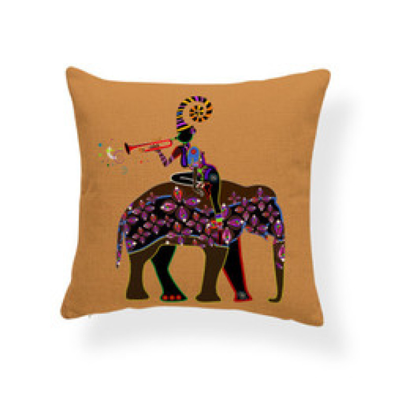 Wholesale African Tribal Women Digital Print Throw Pillow Cases Waist Cushion Covers Home Decor, Sofa Office Seat Cushion Cover/