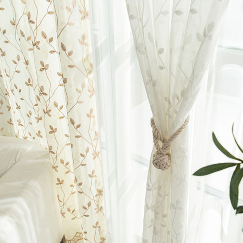 stocklot sheer hotel 92x90 in organza fabric for curtain, sheer voile organza embroidered sheer curtains