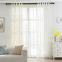 stocklot sheer hotel 92x90 in organza fabric for curtain, sheer voile organza embroidered sheer curtains