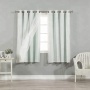 Fancy voile readymade party wall curtain dubai wave double layer sheer curtain tape
