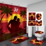 African Print Shower Curtain Bathroom Sets, Custom Design Bathroom Shower Curtain Sets