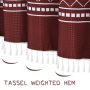 Durable Waffle Pattern Weave Shower Curtain, Mildew Resistant Bathroom Curtain With Tassel$