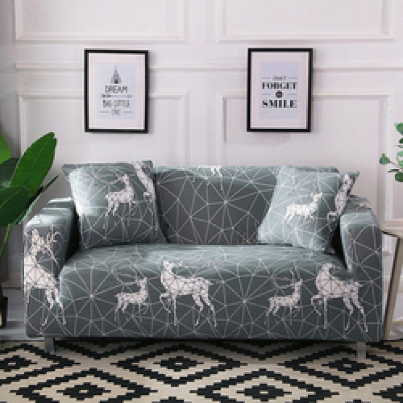 Printed Color Sofa Covers For 3 Seater Sofa, Non Slip  3 2 1 Couch Cover Sofa/