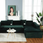 New Products Sectional Sofa Slip Covers, Ready Ship Velvet Sofa Cover Set/
