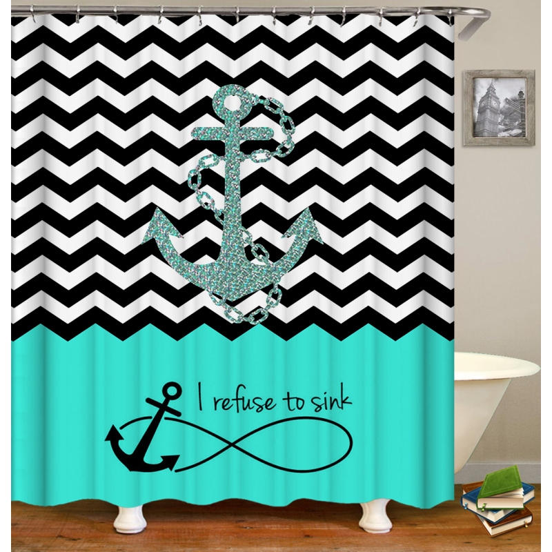Drop Shipping Christmas bathroom Printed Shower Curtain for Bathroom DecorationPolyester Fabric Bathroom Shower Curtain Li/