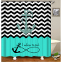Drop Shipping Christmas bathroom Printed Shower Curtain for Bathroom DecorationPolyester Fabric Bathroom Shower Curtain Li/