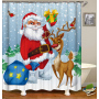 Drop Shipping Christmas bathroom Printed Shower Curtain for Bathroom DecorationPolyester Fabric Bathroom Shower Curtain Li/