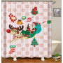 Drop Shipping Christmas bathroom Printed Shower Curtain for Bathroom DecorationPolyester Fabric Bathroom Shower Curtain Li/
