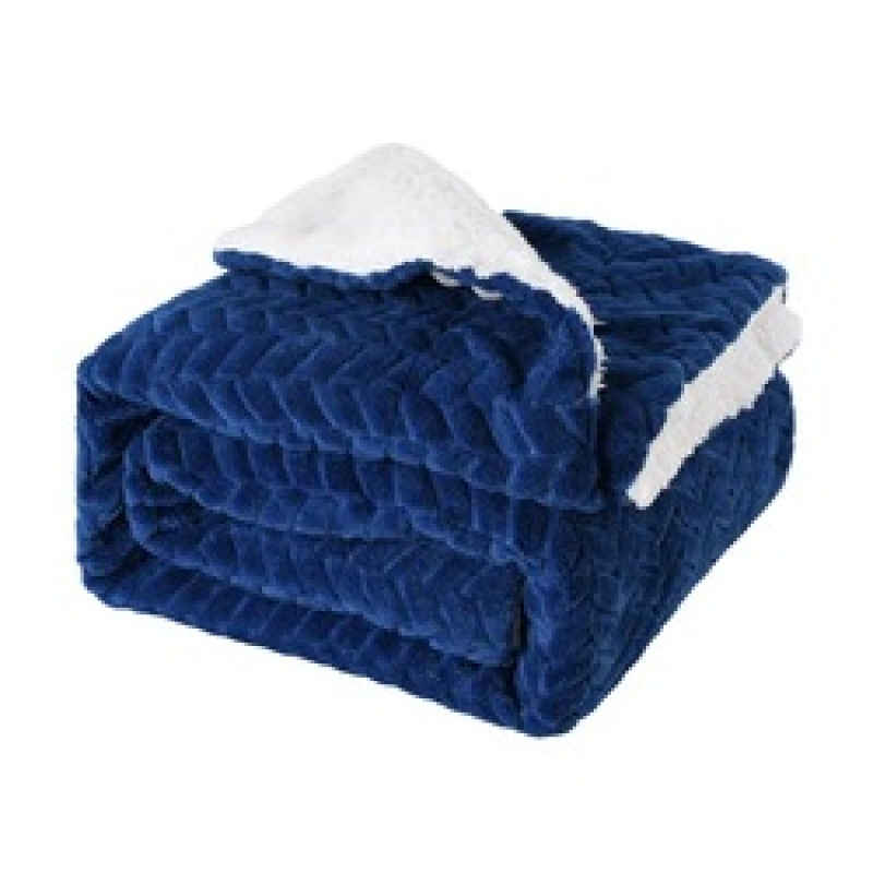High Quality Heavy Throw Blanket, 100% Polyester Hot Selling Stripe Flannel Fleece Blanket For Bed Sofa/