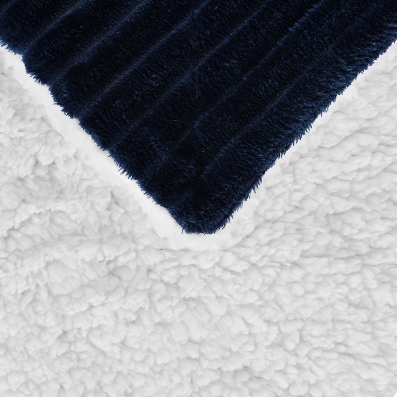 High Quality Heavy Throw Blanket, 100% Polyester Hot Selling Stripe Flannel Fleece Blanket For Bed Sofa/