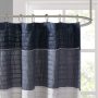 Bathroom shower rayon stitching stripe modern microfiber shower curtain,Extra Long Shower Curtain With Small Eyelet