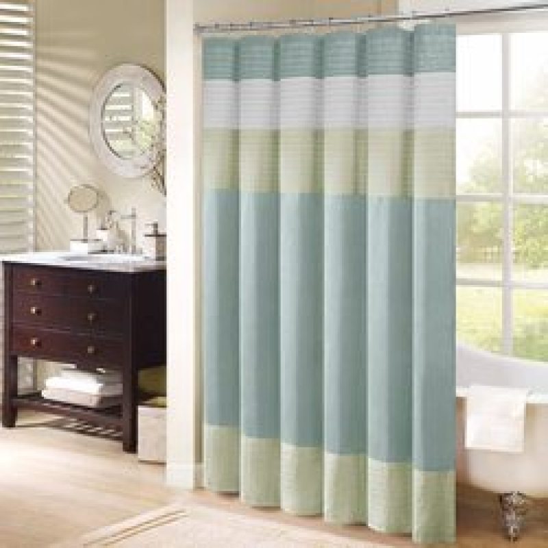 Bathroom shower rayon stitching stripe modern microfiber shower curtain,Extra Long Shower Curtain With Small Eyelet