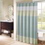 Bathroom shower rayon stitching stripe modern microfiber shower curtain,Extra Long Shower Curtain With Small Eyelet