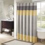 Bathroom shower rayon stitching stripe modern microfiber shower curtain,Extra Long Shower Curtain With Small Eyelet