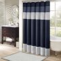 Bathroom shower rayon stitching stripe modern microfiber shower curtain,Extra Long Shower Curtain With Small Eyelet