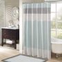 Bathroom shower rayon stitching stripe modern microfiber shower curtain,Extra Long Shower Curtain With Small Eyelet