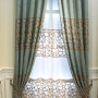 European Home Accessories Embroidered Hospital Insulated Grommet Modern Woven Blackout Curtain Fabric Flat Window Hotel Office