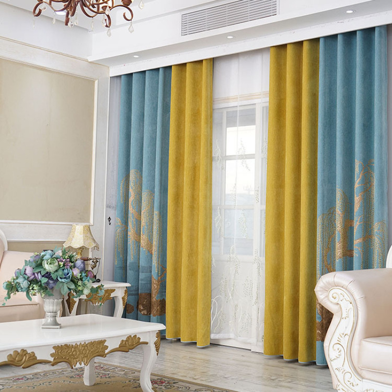 European Home Accessories Jacquard Curtain And Drapes,Cheap Living Room Sets Window Curtain Print Patterns Curtains%