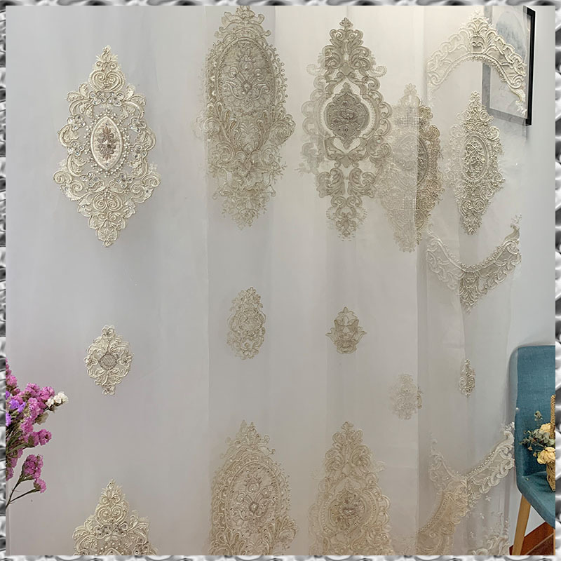 Turkish Curtains Embroidery, Curtains Bedroom Luxury, Voile Curtain Fabric White/