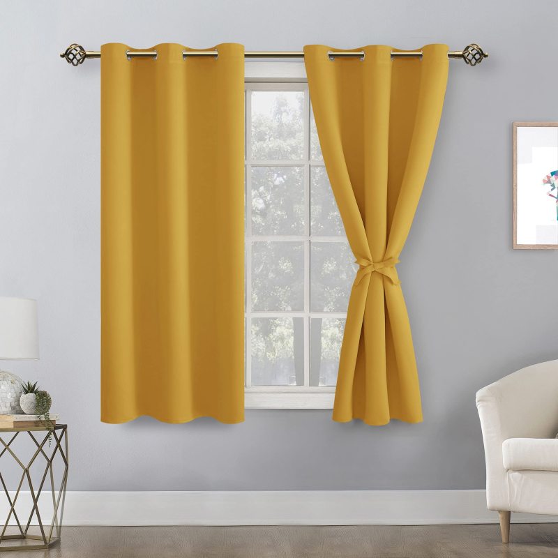 Flame retardant curtain home blackout polyester blackout kids bedroom curtains blackout curtain fabric 120cm more sizes drapes